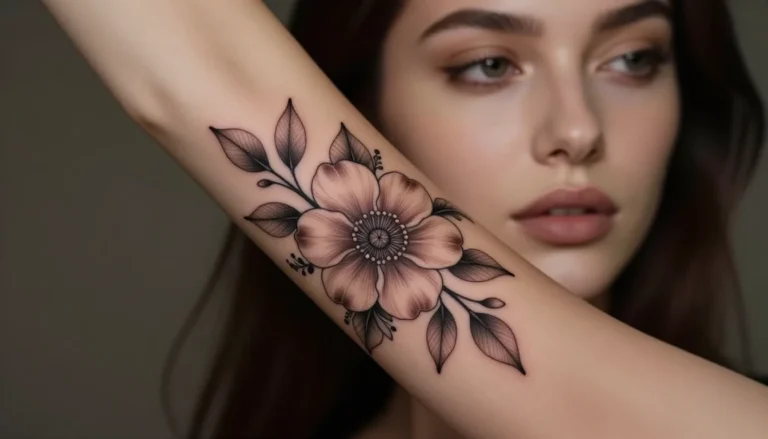 Красивая татуировка на руке девушки