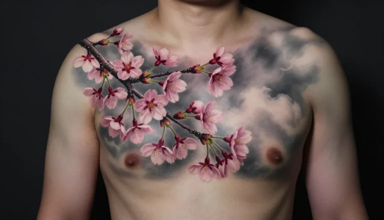 Realistic Cherry Blossom Tattoo