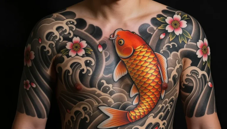 Japanese Irezumi Koi Fish Tattoo Design