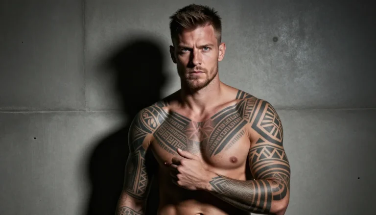 Rugged tattooed man