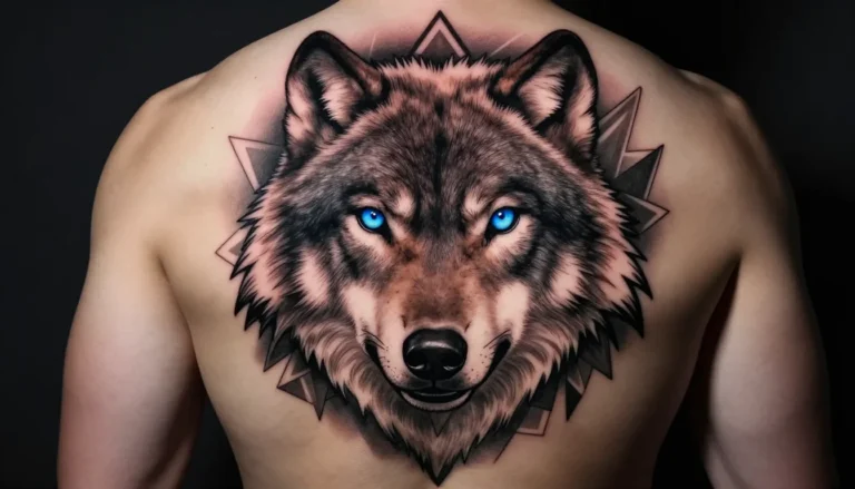 Wolf head tattoo design