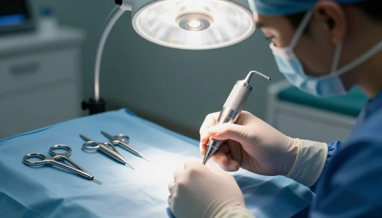 Sterile workspace inside a tattoo shop