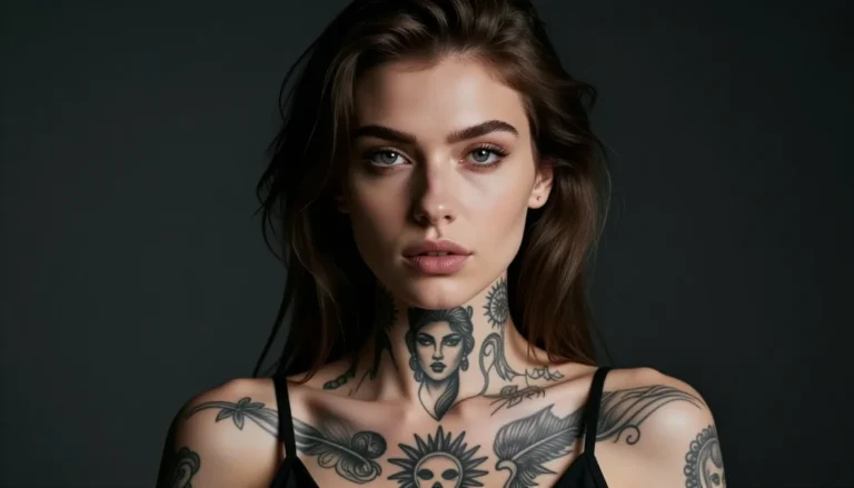 Stylish tattooed woman portrait for blog post