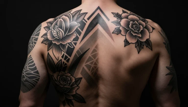 Мужские татуировки на спине – примеры и идеи.