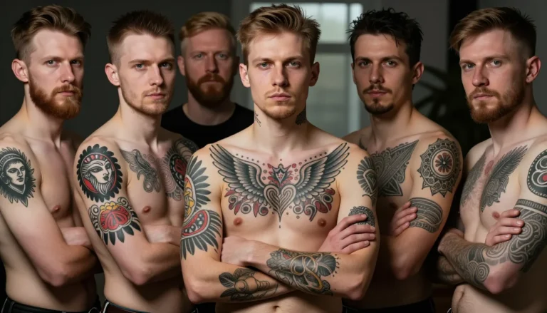 Разнообразные татуировки на людях.