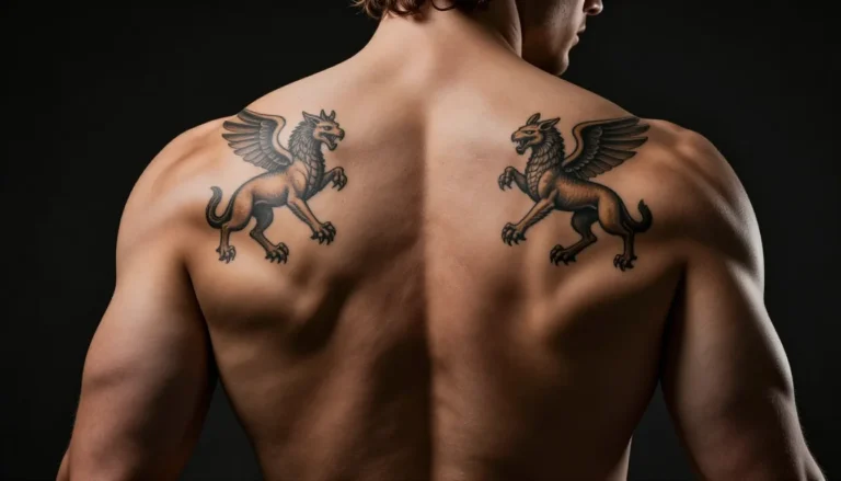 Ancient mythology inspired tattoo design.