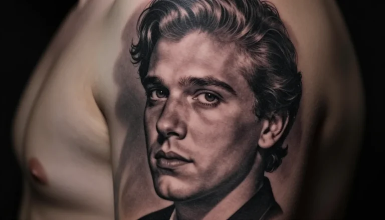 Контурная татуировка по фото в стиле реализм.