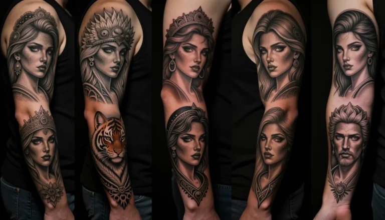 Diverse selection of original tattoo sketches.