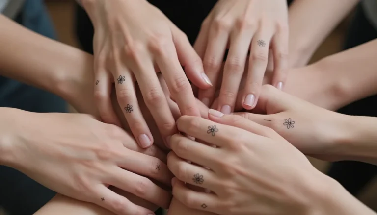 Delicate minimalist finger tattoo designs.