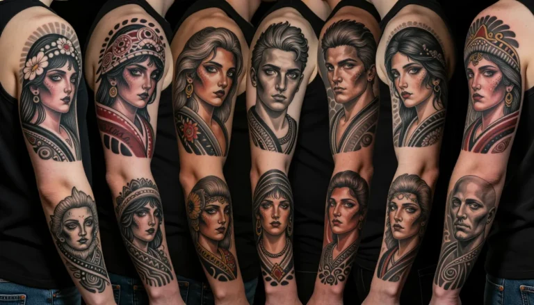 Разнообразные татуировки на разных типах кожи