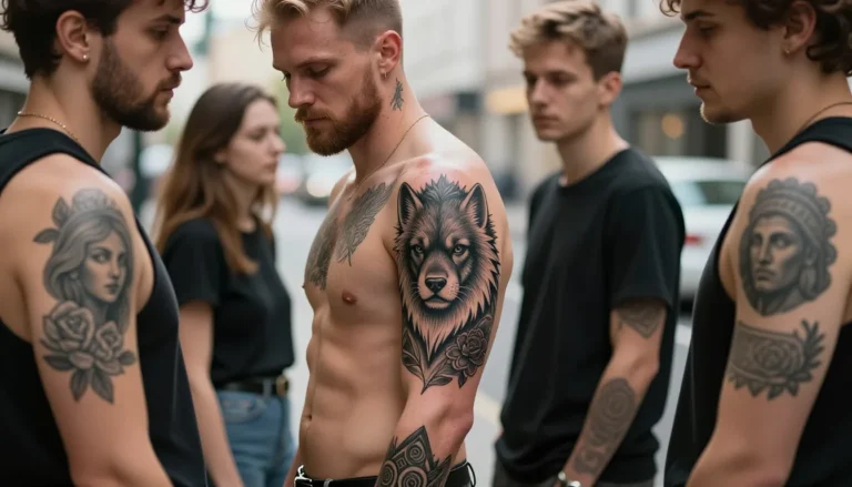 Diverse individuals displaying beautiful tattoos