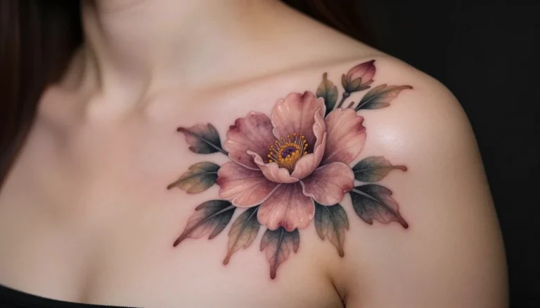 Stunning floral round tattoo