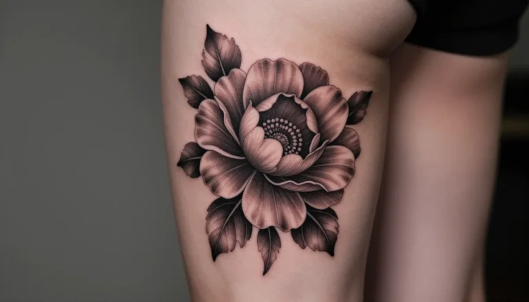 Floral tattoo detail