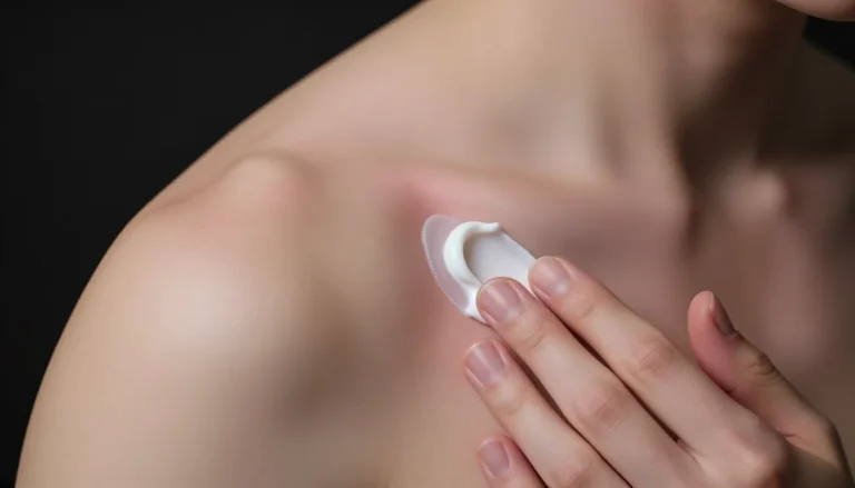 Человек наносит крем на свежую татуировку.