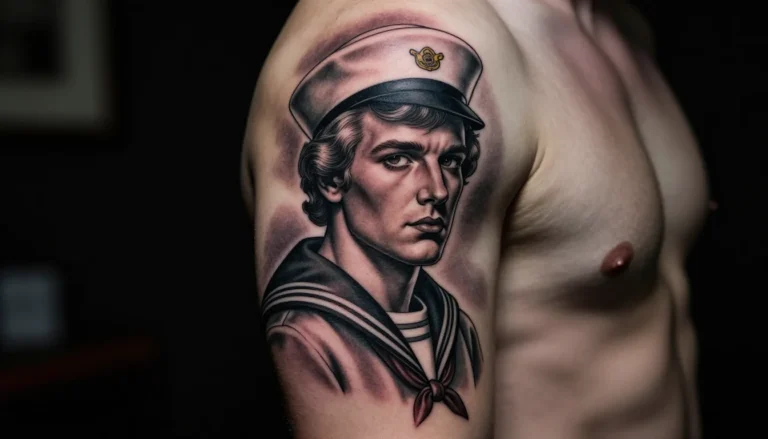 Sailor tattoo on an arm