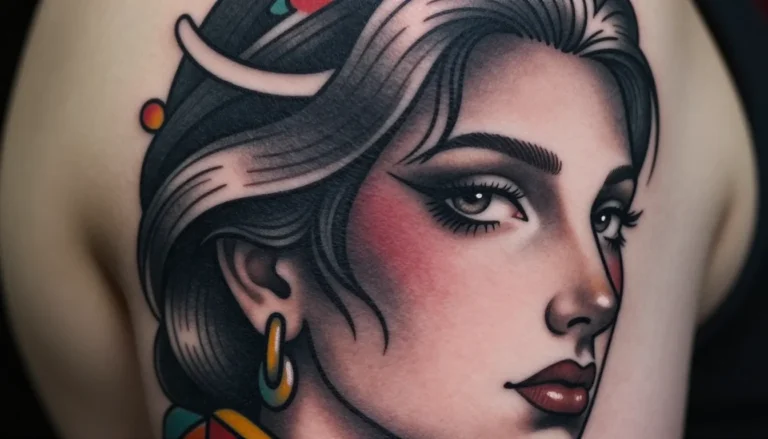 Realistic example of outline vs inverted tattoo techniques.