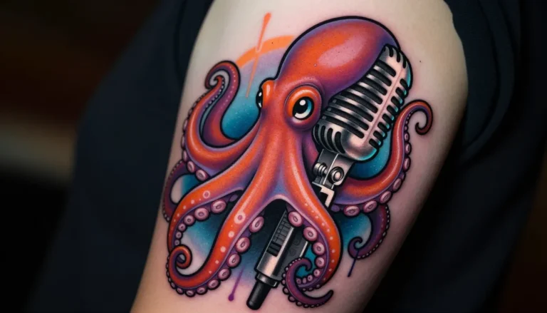 Featured image of a colourful octopus tattoo in the style of New School.