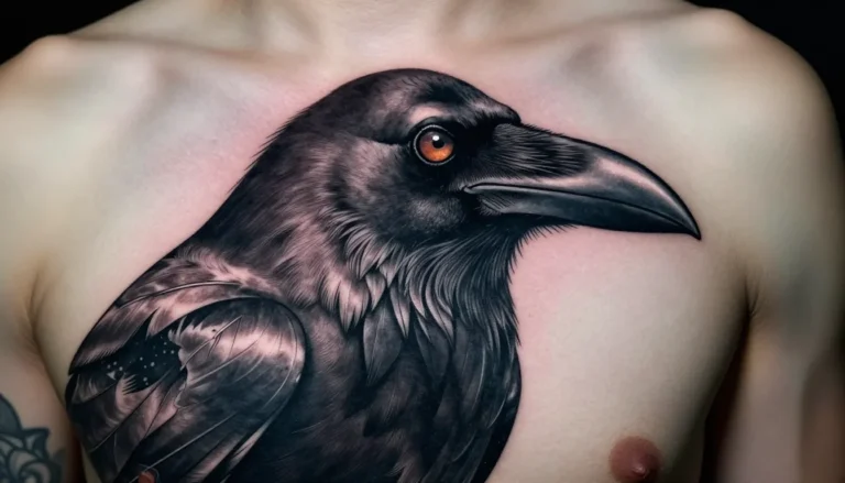 Raven Tattoo Sketch - Realistic Design